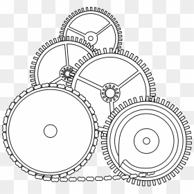 Gears In 2d Clip Arts - Gears Drawing Clipart, HD Png Download - 2d png