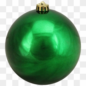 Green Christmas Ball Png Free Download - Large Green Christmas Ornament, Transparent Png - green christmas ornament png