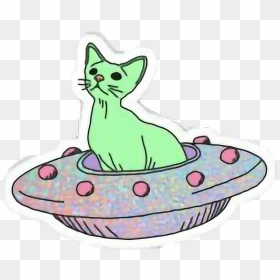 Cat Alien Tumblrfreetoedit - Alien Cat Drawing, HD Png Download - tumblr cat png