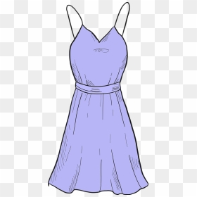 Purple Dress Clipart - Cocktail Dress, HD Png Download - dress emoji png