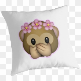 Emoji Monkey Flower Crown Edit By Zannahp - Flower Iphone Emoji Transparent, HD Png Download - monkey emoji with flower crown png