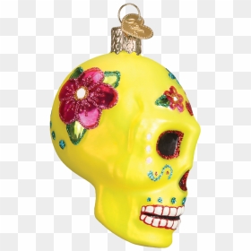 Christmas Ornaments, Day Of The Dead, Old World Christmas - Skull, HD Png Download - skull border png