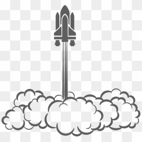 Space Shuttle Lift-off - Rocket Launch Clip Art, HD Png Download - rocket launch png