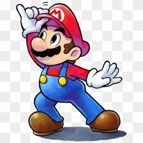 Thumb Image - Mario And Luigi Paper Jam Mario, HD Png Download - 2d png