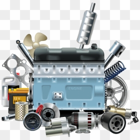 Motor Parts Background, HD Png Download - car parts png