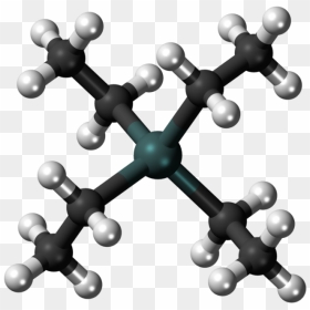 Ball And Stick Model Of The Tetraethyllead Molecule - Ball And Stick Model Of Gasoline, HD Png Download - gasoline png