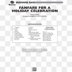Fanfare For A Holiday Celebration Thumbnail - Concerto For Faculty And Band Score, HD Png Download - saturn rings png