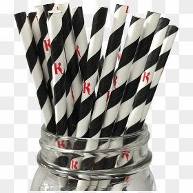 Black Stripe K 25pc Paper Straws - Drinking Straw, HD Png Download - black stripe png