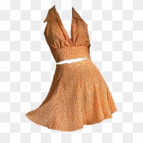 #png #polyvore #polyvorepng #orange #dress #summer - Transparent Summer Dress Png, Png Download - dress emoji png