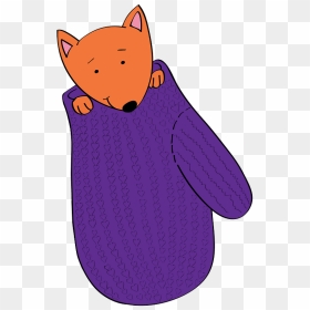 Fox In A Mitten Clipart - Cartoon, HD Png Download - mittens png