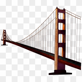 Golden Gate Bridge Clipart - Golden Gate Bridge, HD Png Download - bridge vector png