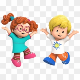Little People Sofie And Eddie Jumping - Little People Clipart, HD Png Download - cartoon people png