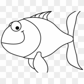 Gold Fish Clipart Fish Head - Black And White Fish In Water Clipart, HD Png Download - fish head png