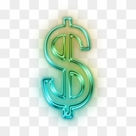 #money #dinheiro #$ #neon @lucianoballack - Cross, HD Png Download - dinheiro png
