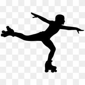 Artistic Roller Skating Silhouette, HD Png Download - skater png