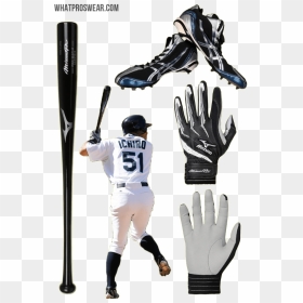 Ichiro Bat, Ichiro Batting Gloves, Ichiro Cleats, Ichiro - College Softball, HD Png Download - baseball bats png