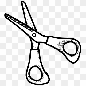 Scissors-lineart Clip Arts - Black Clip Art Scissor, HD Png Download - scissors vector png