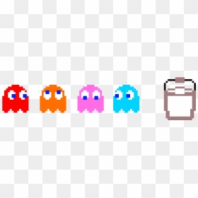 Pacman Ghosts Pixel Png, Transparent Png - pac man ghost png