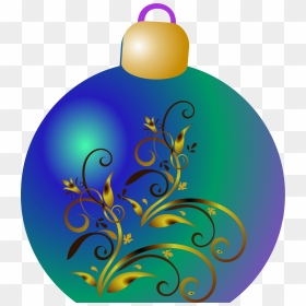 Clipart Christmas Ornament Graphic Download Clipart - Blue Christmas Ornament Clipart, HD Png Download - blue christmas ornaments png