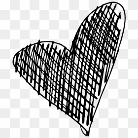 Pencil Scribble Transparent - Scribble Heart Png, Png Download - black pencil png