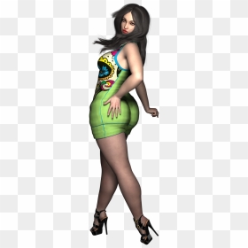 3d Plus Size Model, HD Png Download - sexy black woman png