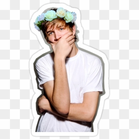 Bo Burnham Stickers, HD Png Download - monkey emoji with flower crown png