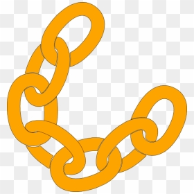This Free Clipart Png Design Of Orange Chain Clipart - Chain Clipart, Transparent Png - chain clipart png