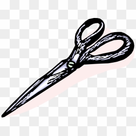 Vector Illustration Of Scissors Hand-operated Shearing - Illustration, HD Png Download - scissors vector png