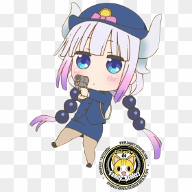 [artist] Official Scan [character] Kanna Kamui Kobayashi-san - Loli Police, HD Png Download - kanna kamui png