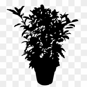 Black And White Band Plant Clipart Png Image Free Download - Flower Pot Silhouette Png, Transparent Png - band silhouette png