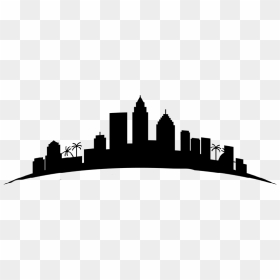 Silhouette, HD Png Download - miami skyline silhouette png