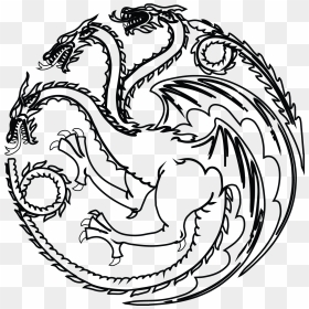 Black And White House Targaryen Sigil , Png Download - Game Of Thrones Targaryen Logo Png, Transparent Png - targaryen sigil png