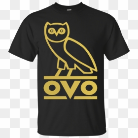Gold Ovo Owl T Shirt Men Women Youth - Ovo Logo Drake Owl, HD Png Download - ovo logo png