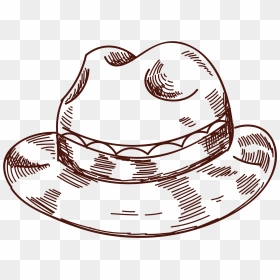 Straw Hat Clipart Draw Straw Free Clipart Png Transparent - Chapéu De Palha Vetor Png, Png Download - hat clipart png