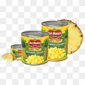 Pineapple Chunks In 100% Juice - Del Monte Pineapple Slices, HD Png Download - pineapples png