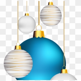 Holiday Ornaments Clipart Christmas Balls Transparent - Silver Christmas Ball Png, Png Download - blue christmas ornaments png