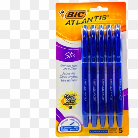 Bic Atlantis Pen Blue, HD Png Download - bic pen png