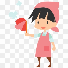 Woman Feather Duster Clipart - Cartoon, HD Png Download - duster png