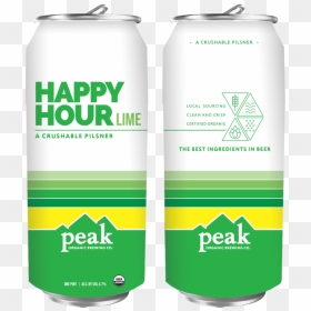 Happyhour Lime 16oz Can Mockup - Caffeinated Drink, HD Png Download - lime wedge png