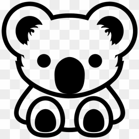 Koala Emoji Clipart - Koala Black And White, HD Png Download - koala emoji png
