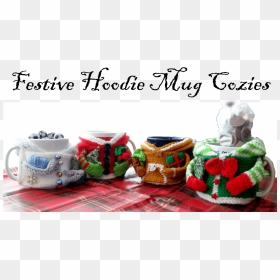 Festive Hoodie Mug Cozies Pattern - Craft, HD Png Download - christmas pattern png