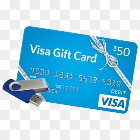 Gift Card Flash Drive - Usb Flash Drive, HD Png Download - visa gift card png