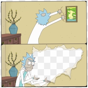 Rick And Morty Wall Meme, HD Png Download - rick and morty rick png