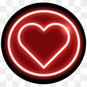 Neon Heart Png Pic - Red Heart Emoji, Transparent Png - neon heart png