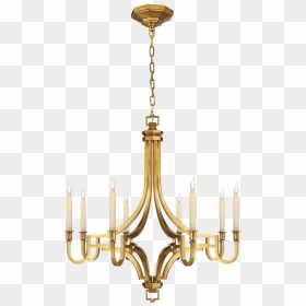 Mykonos Small Chandelier In Antique-burnished Brass - Chandelier, HD Png Download - chandelier silhouette png