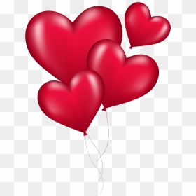 Heart Balloons Png Image - Heart Balloons Transparent, Png Download - heart balloons png