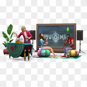 "the Sims 4 Movie Hangout Stuff - Sims 4 Domaci Kino, HD Png Download - the sims 4 png