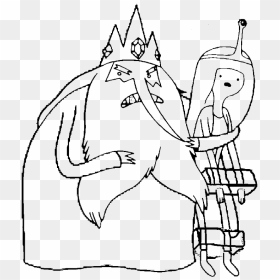 Adventure Time Princess Bubblegum And Ice King Coloring - Princess Bubblegum Adventure Time Coloring Page, HD Png Download - princess bubblegum png
