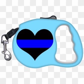 Thin Blue Line Heart Dog Leash Clipart , Png Download - Dog Leash Mockup Free, Transparent Png - thin blue line flag png