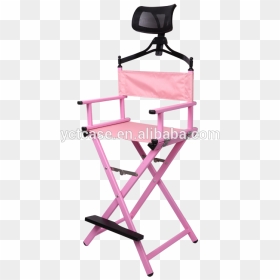 Aluminum Makeup Chair Director Chair With Headrest - Chair, HD Png Download - directors chair png
